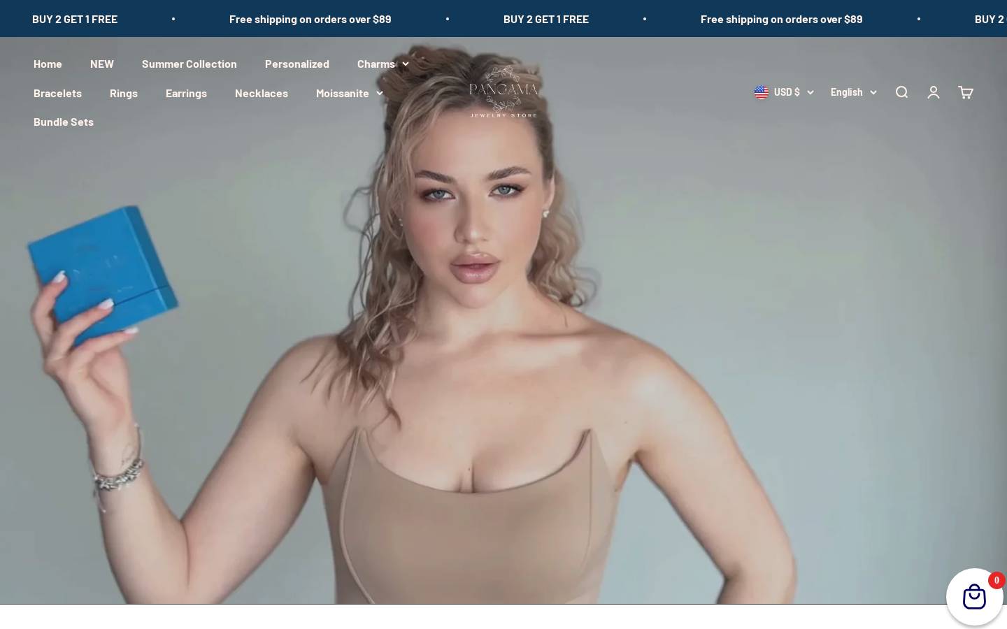 Pangama Jewelry homepage screenshot