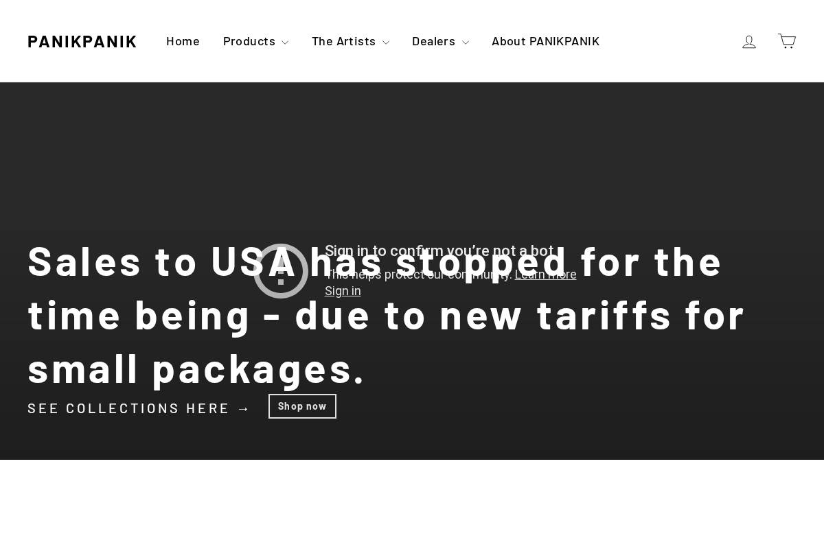 panikpanik.com homepage screenshot