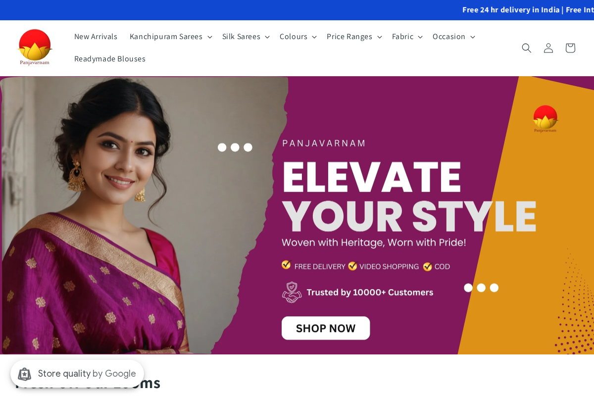 Panjavarnam homepage screenshot