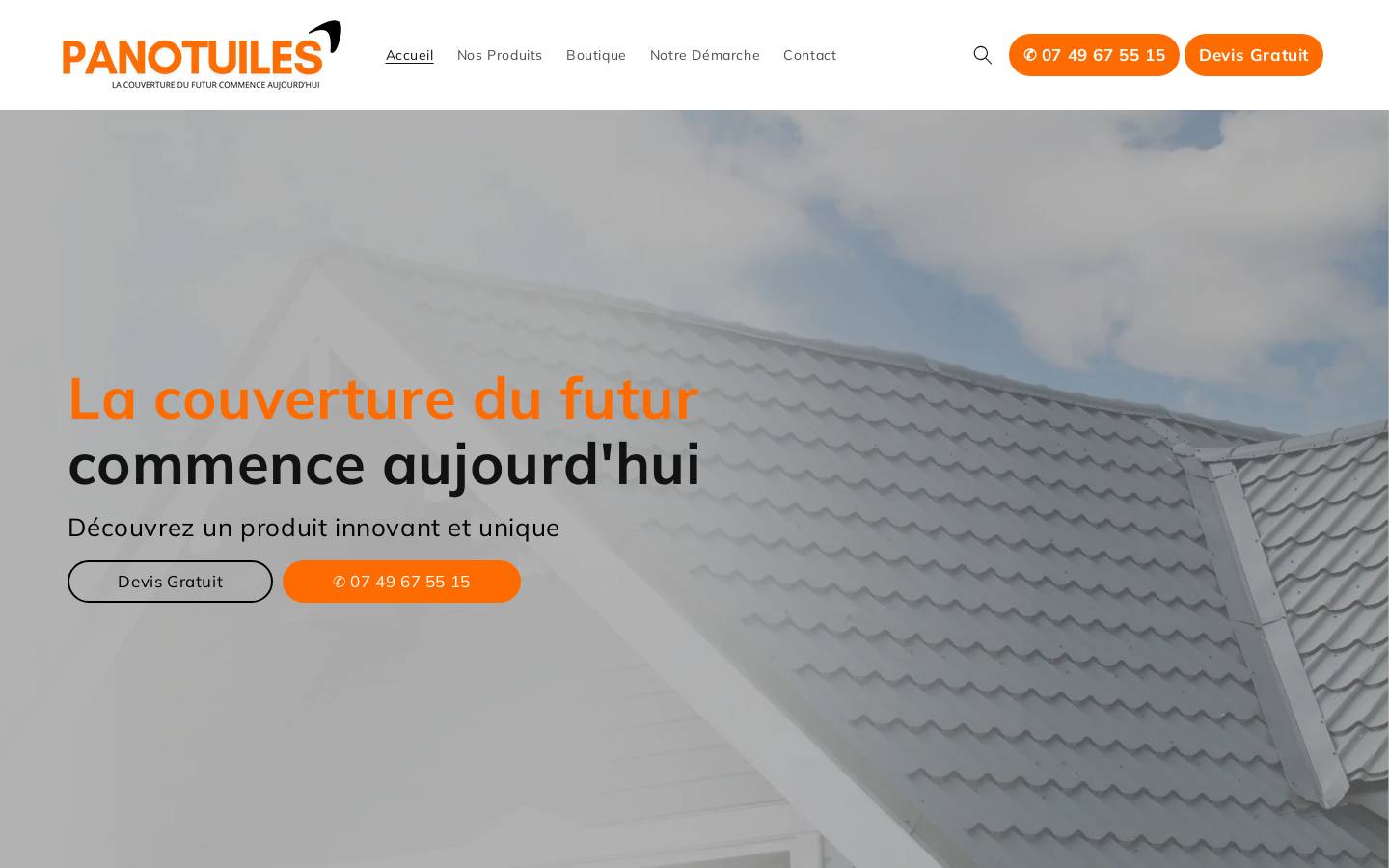 panotuiles.fr homepage screenshot