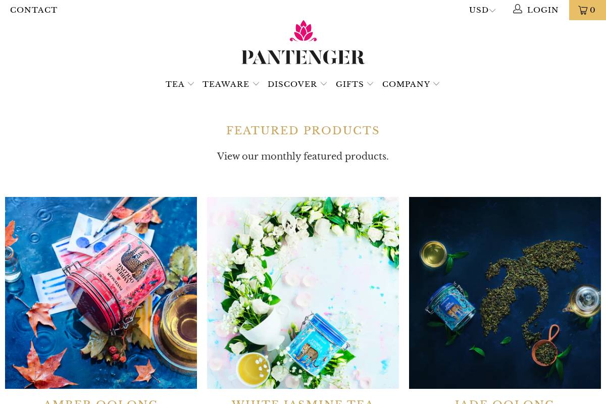 pantenger.com homepage screenshot