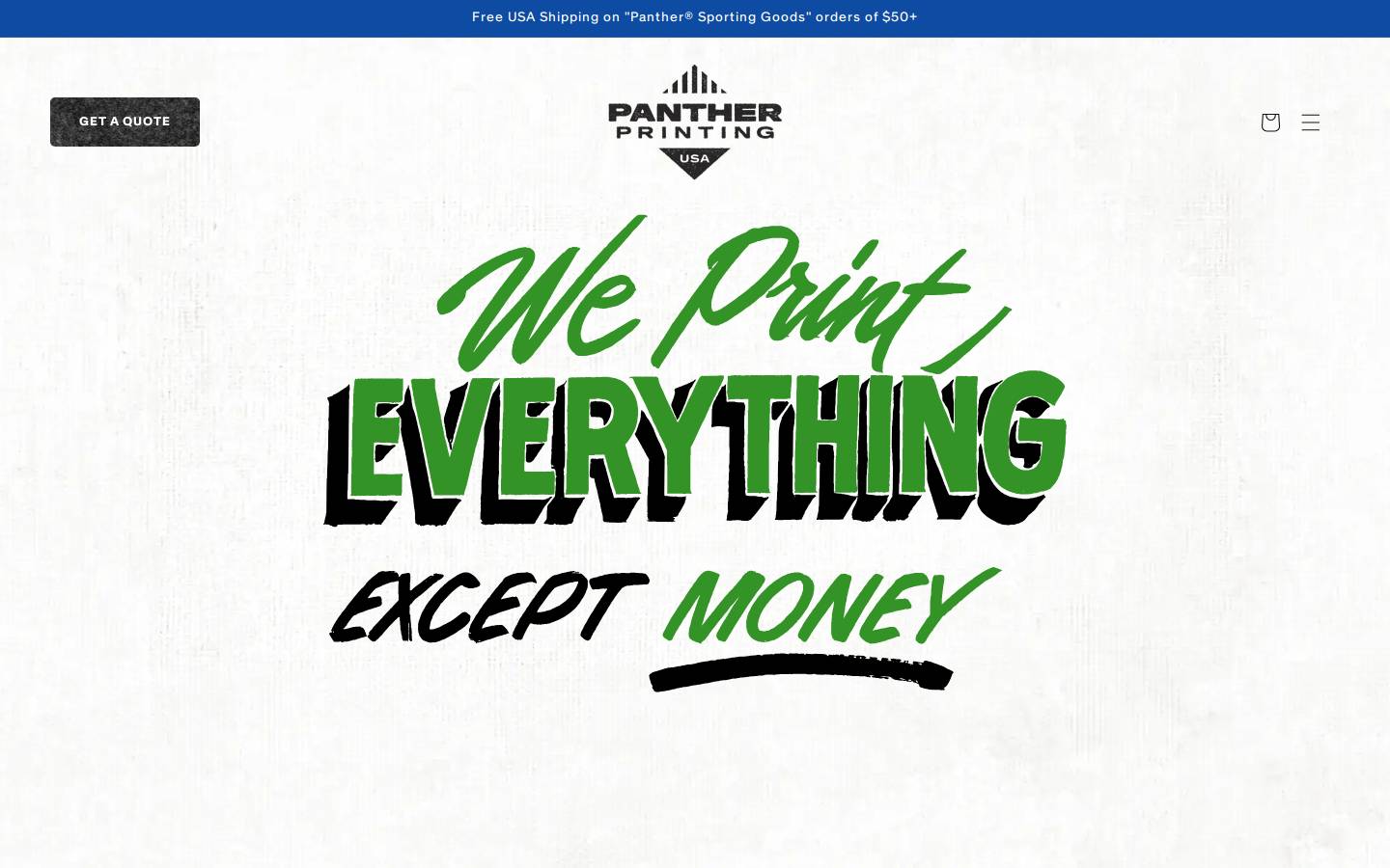 pantherprintingusa.com homepage screenshot
