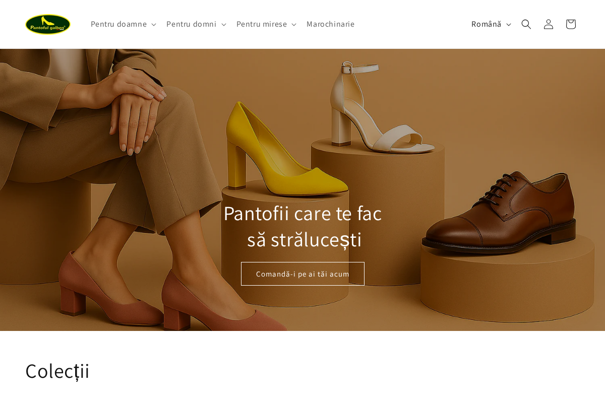 Pantoful Galben homepage screenshot