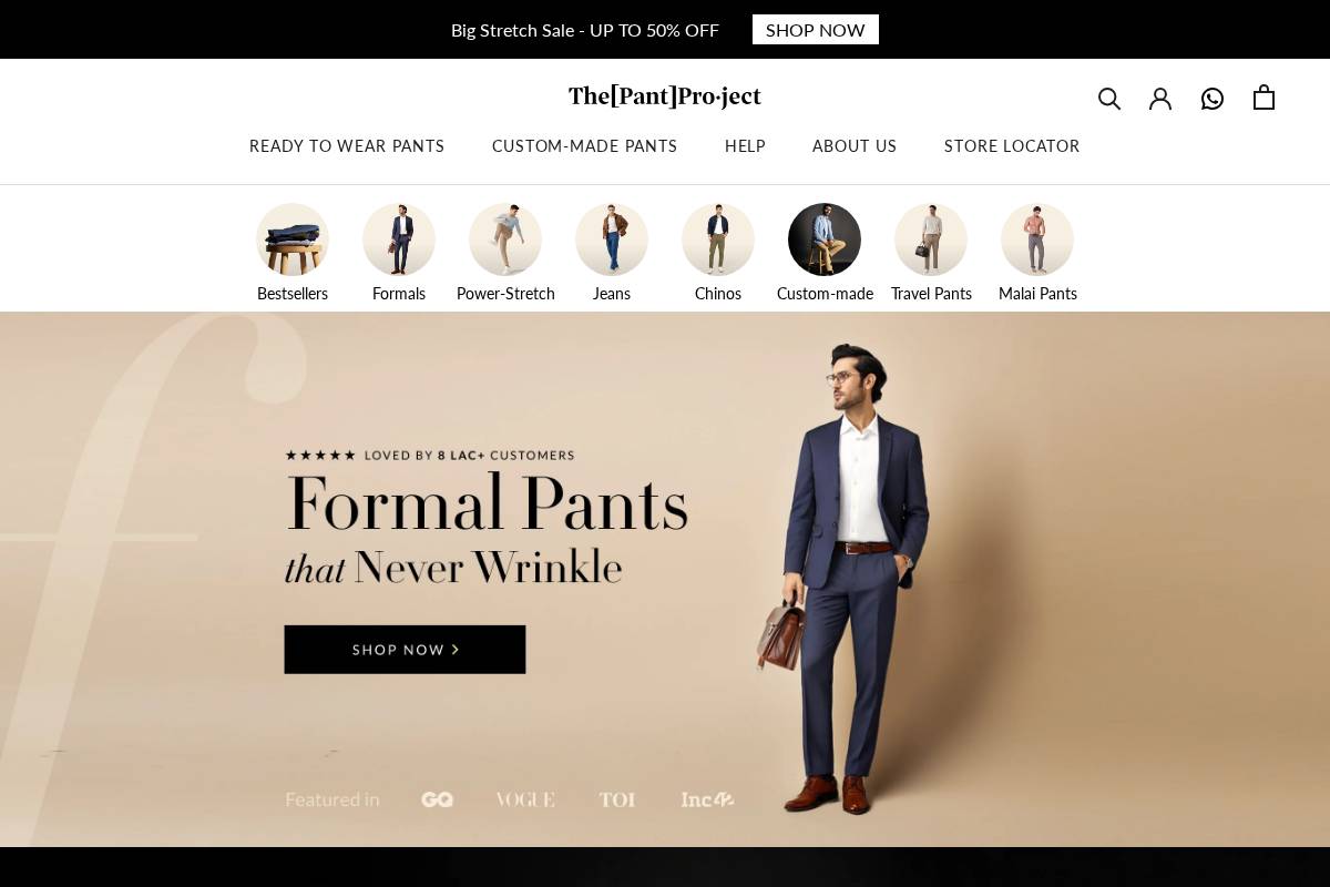pantproject.com homepage screenshot
