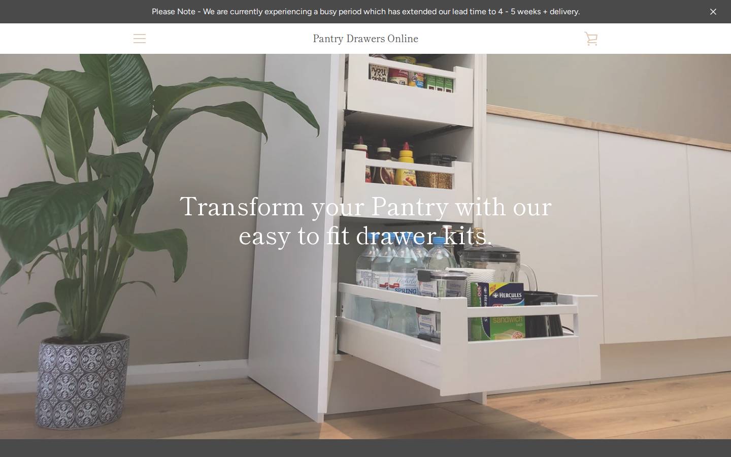 pantrydrawersonline.com.au homepage screenshot