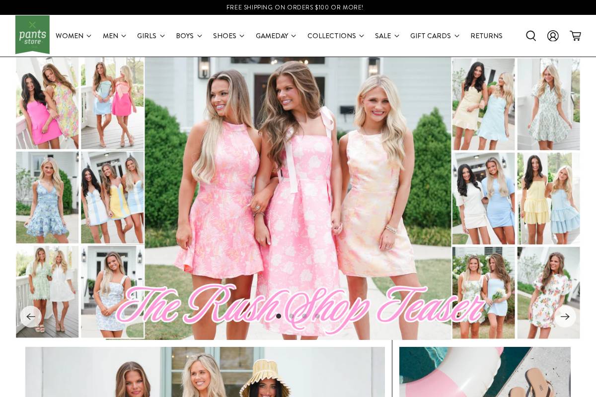 pantsstore.com homepage screenshot