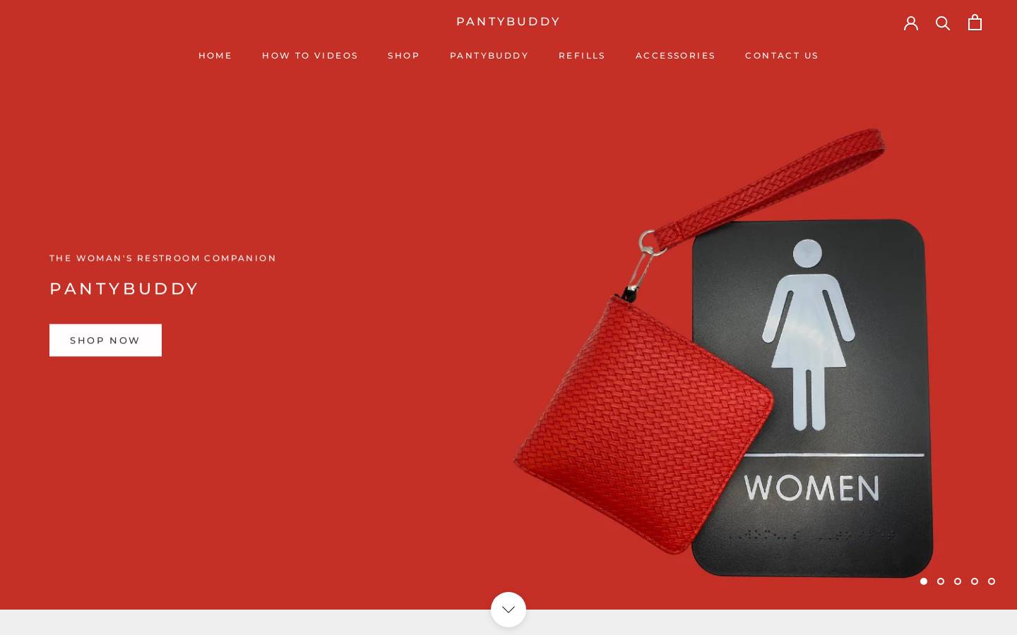 pantybuddy.com homepage screenshot