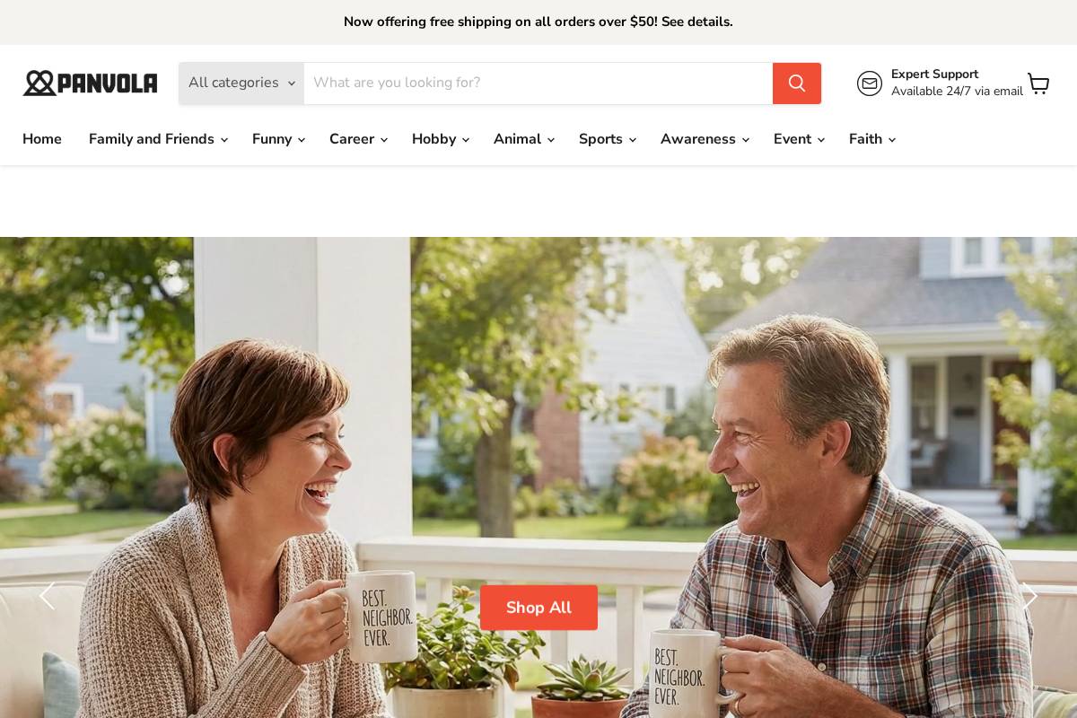 panvola.com homepage screenshot