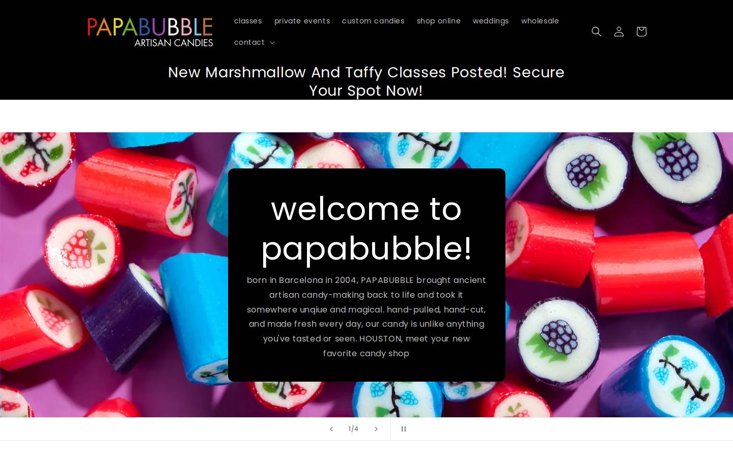 papabubble.com homepage screenshot