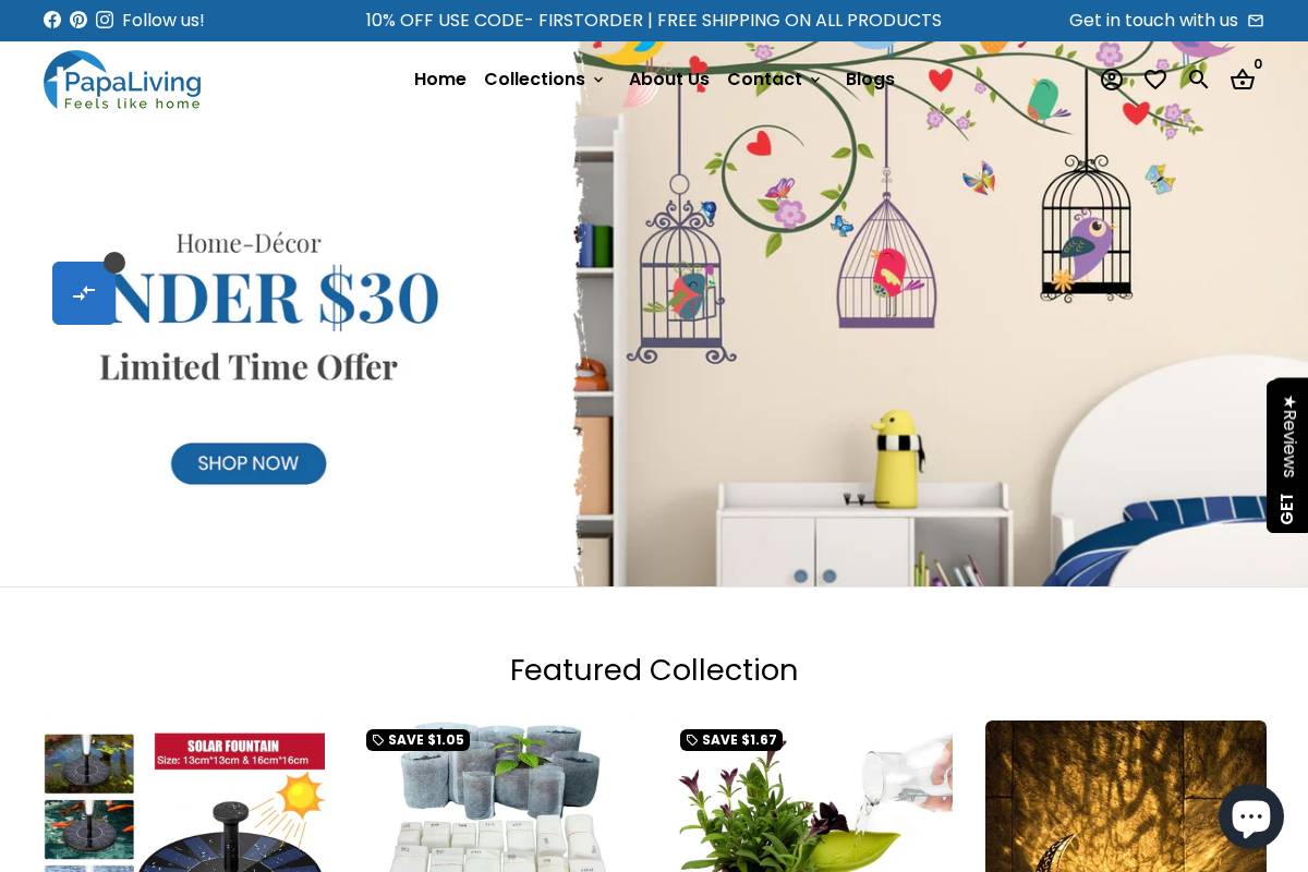 papaliving.com homepage screenshot