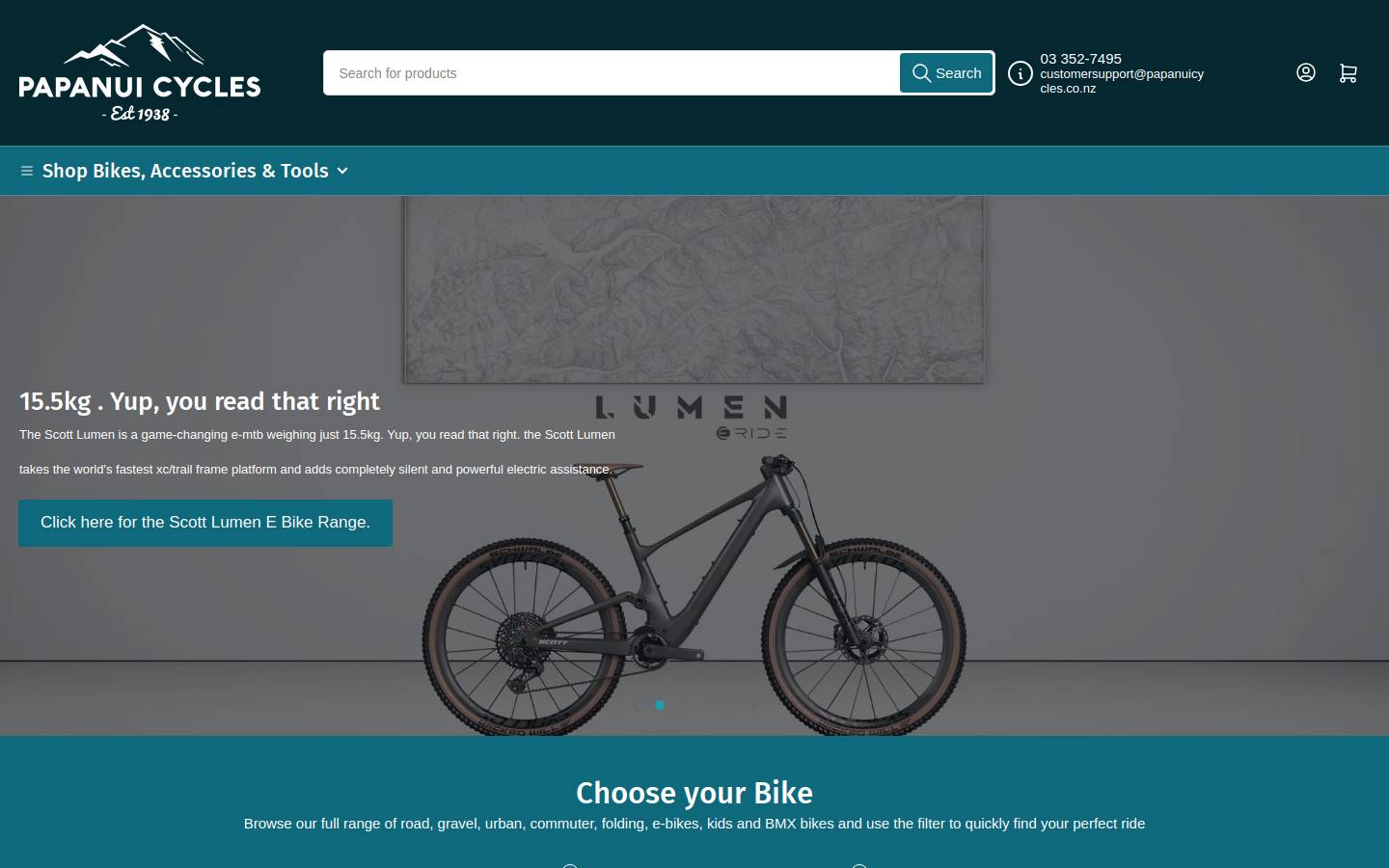 papanuicycles.co.nz homepage screenshot