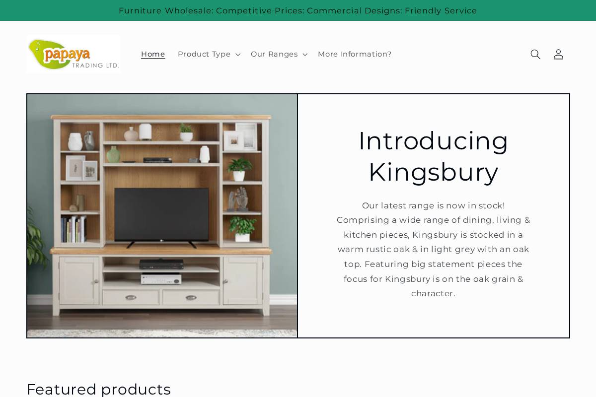 Papaya homepage screenshot