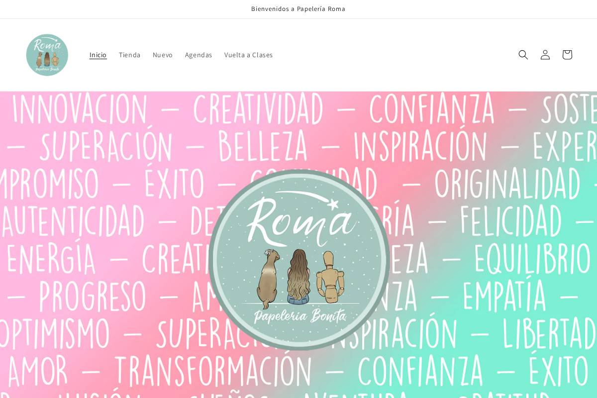 papeleriaroma-uy.com homepage screenshot