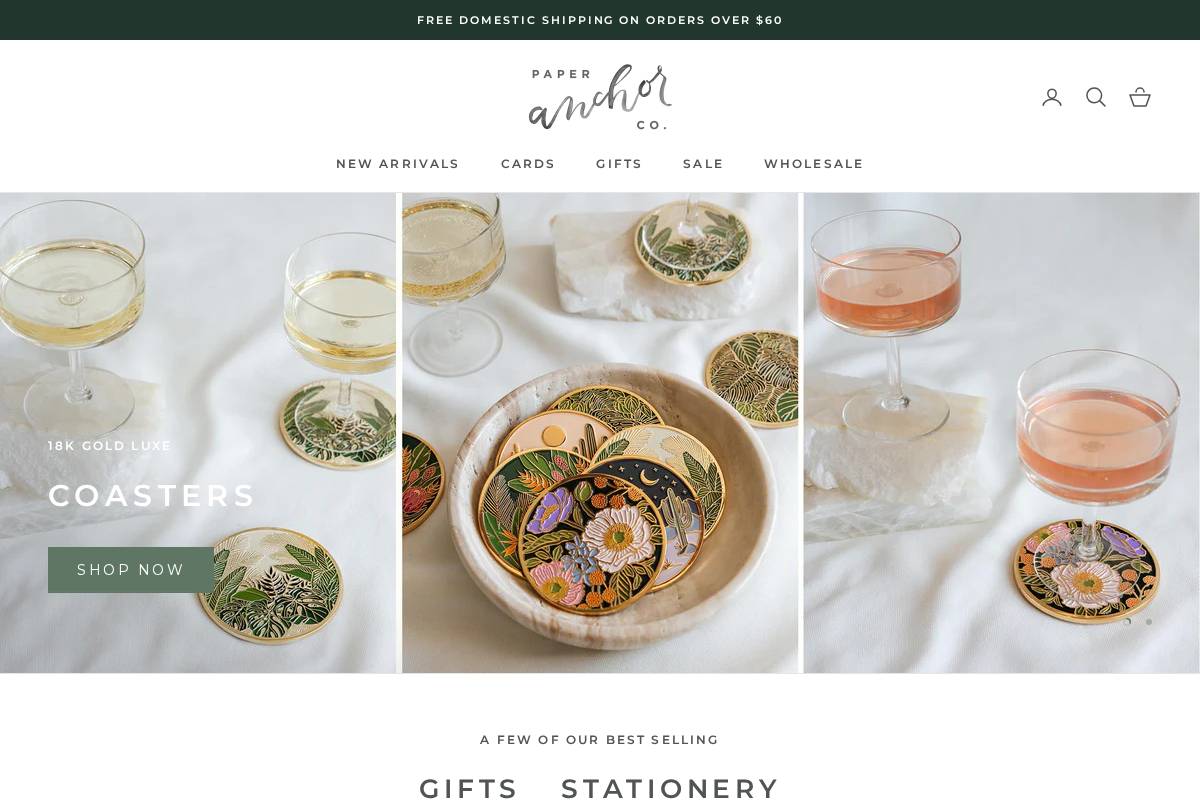 paper-anchor.com homepage screenshot