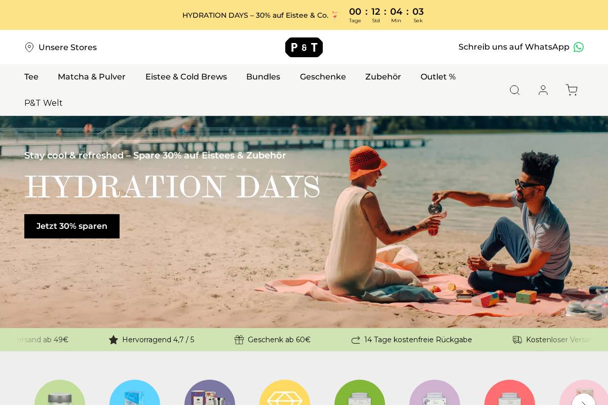 PAPER & TEA homepage screenshot