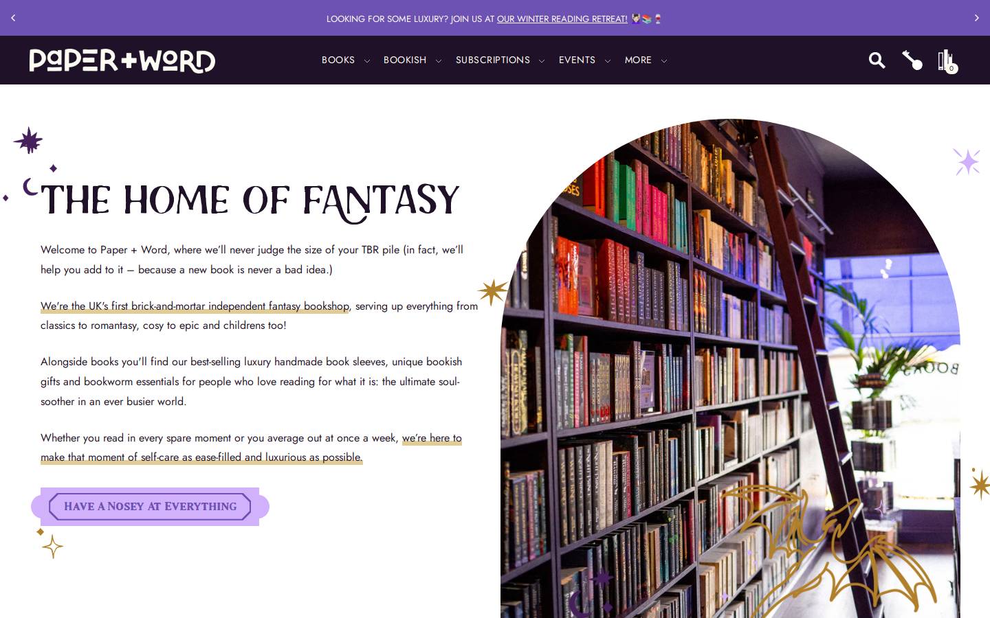 Paper and Word homepage screenshot