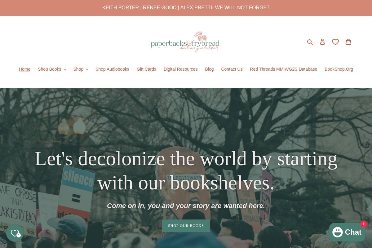 paperbacksandfrybread.com homepage screenshot