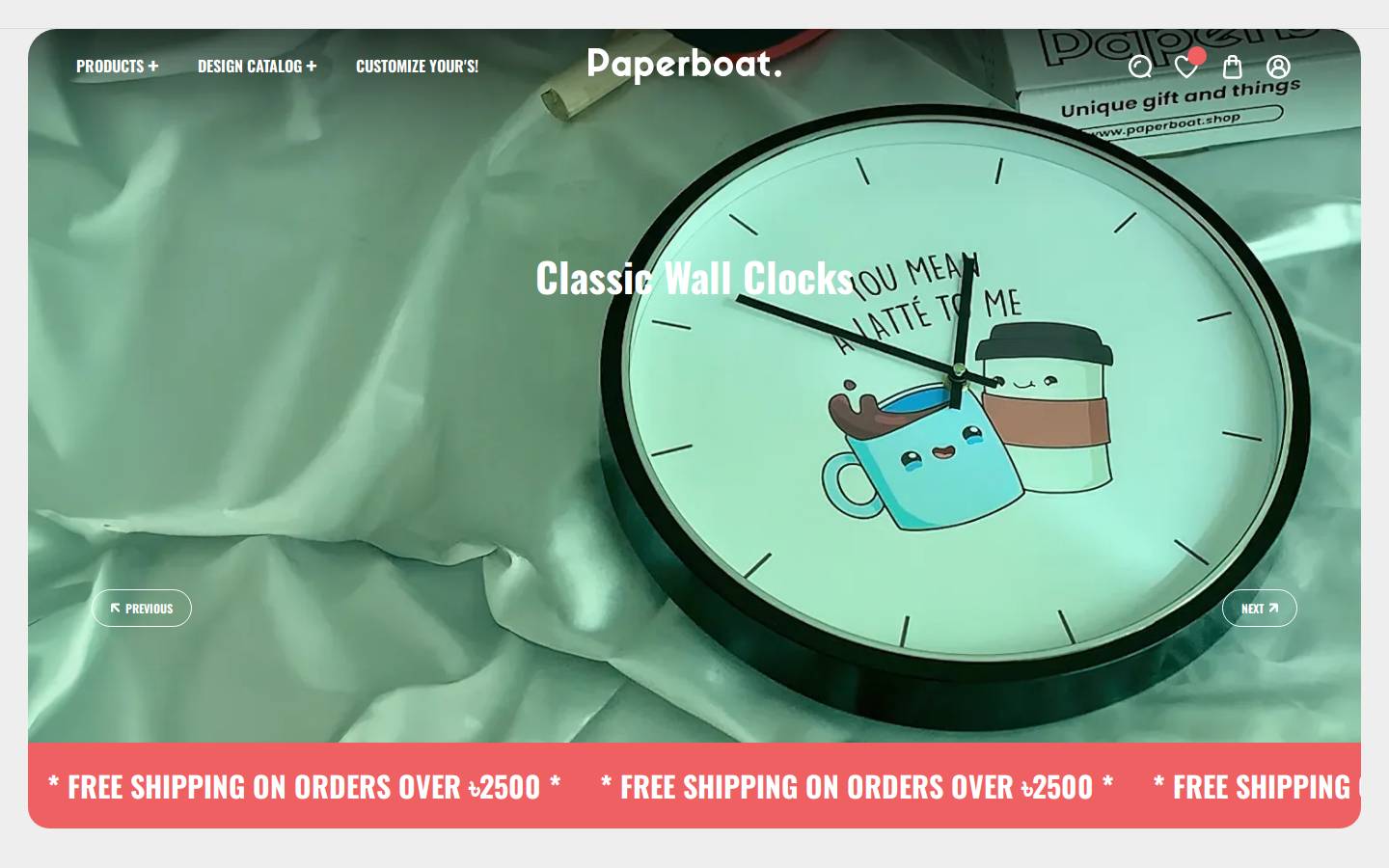 paperboat.shop homepage screenshot