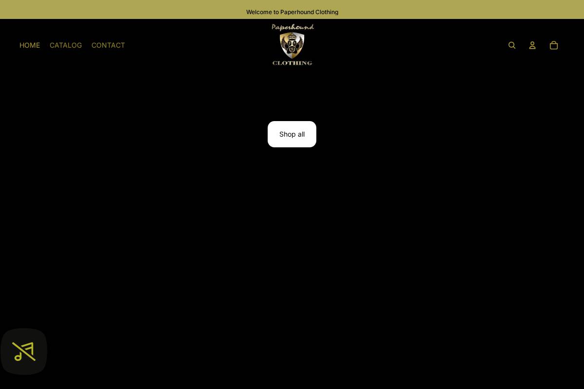 paperhoundclothing.shop homepage screenshot
