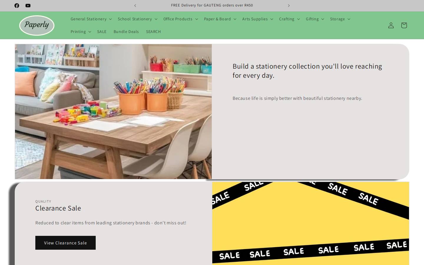 paperly.co.za homepage screenshot