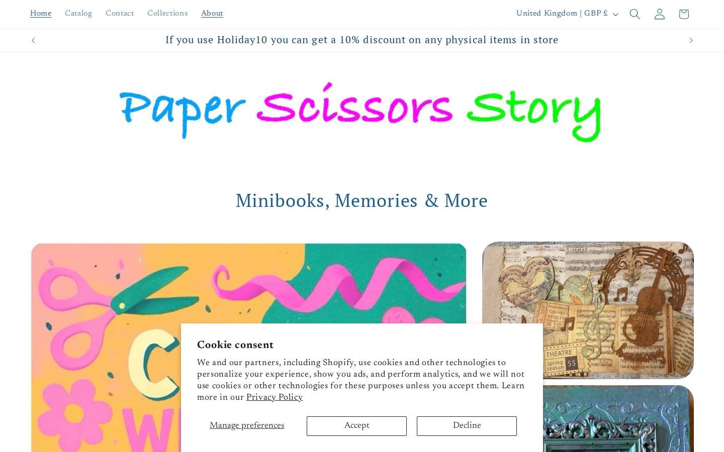 paperscissorsstory.com homepage screenshot
