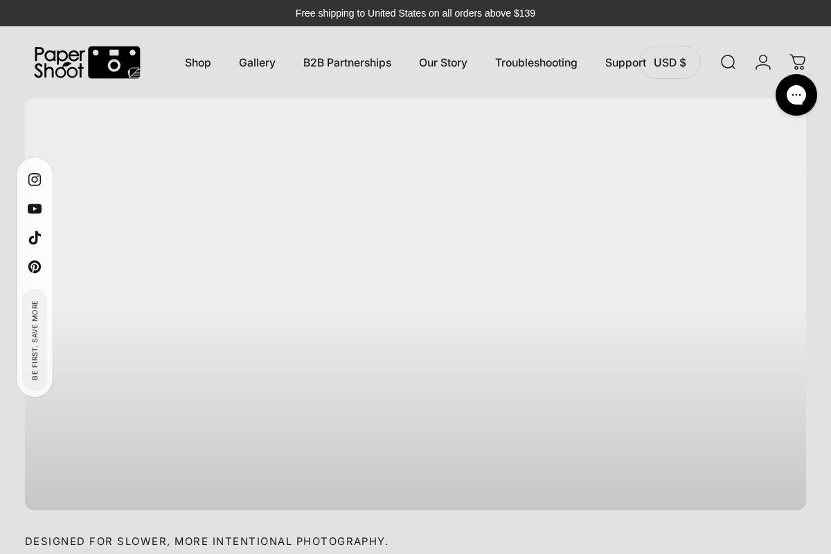 Papershoot homepage screenshot