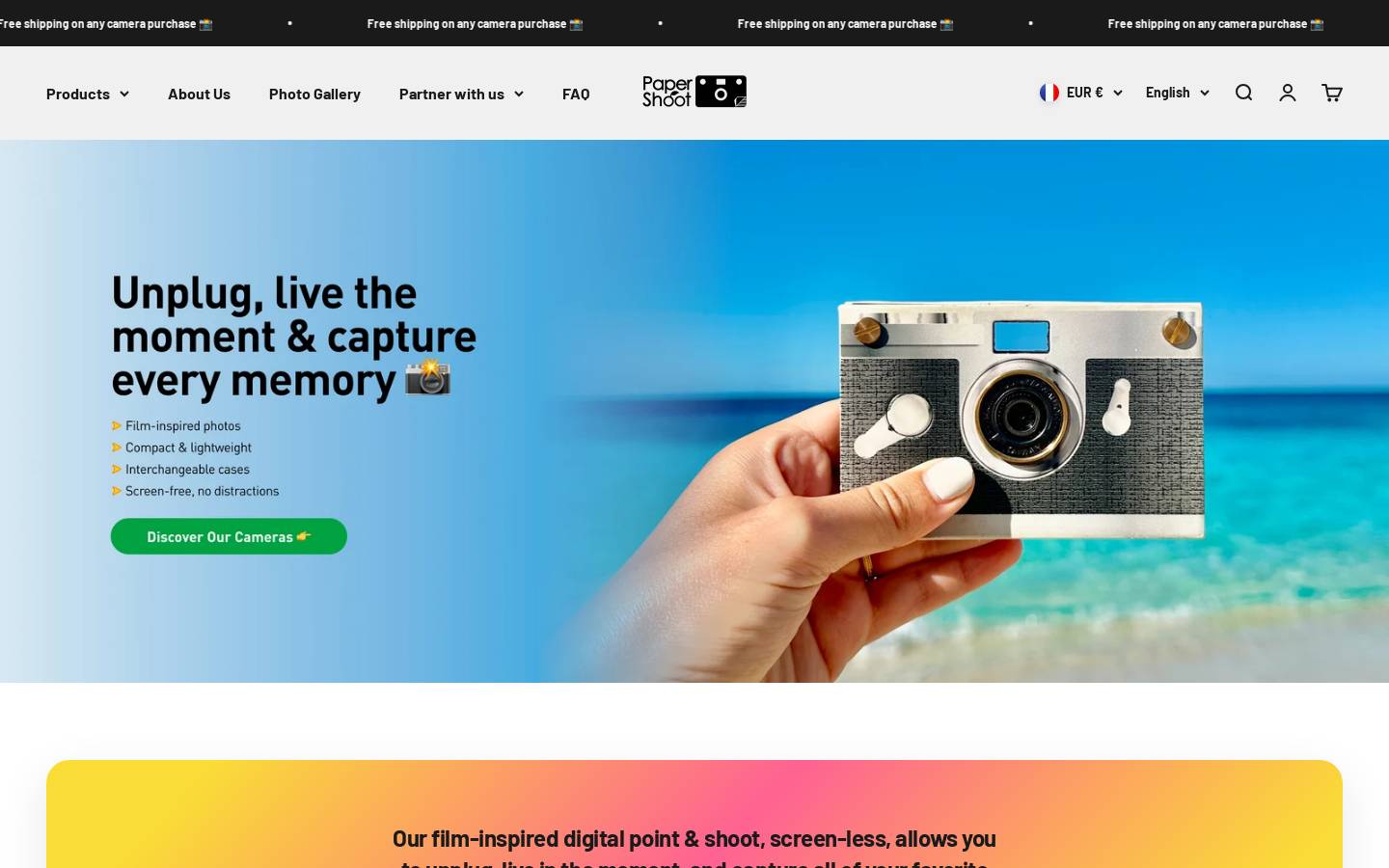 papershoot.eu homepage screenshot