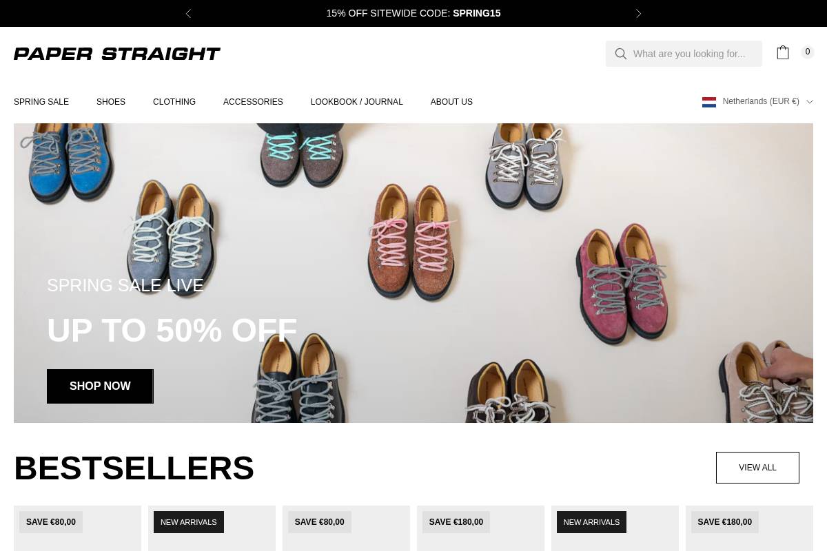paperstraight.com homepage screenshot