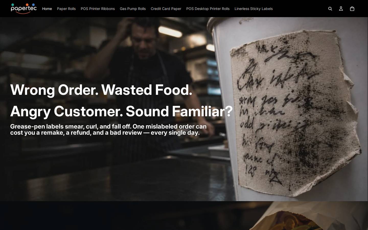 papertec.ca homepage screenshot