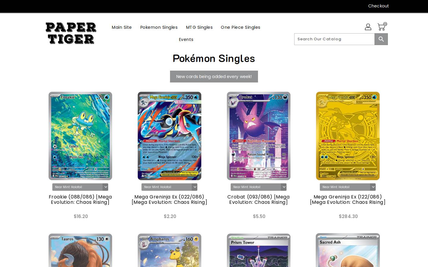 papertigercards.com homepage screenshot