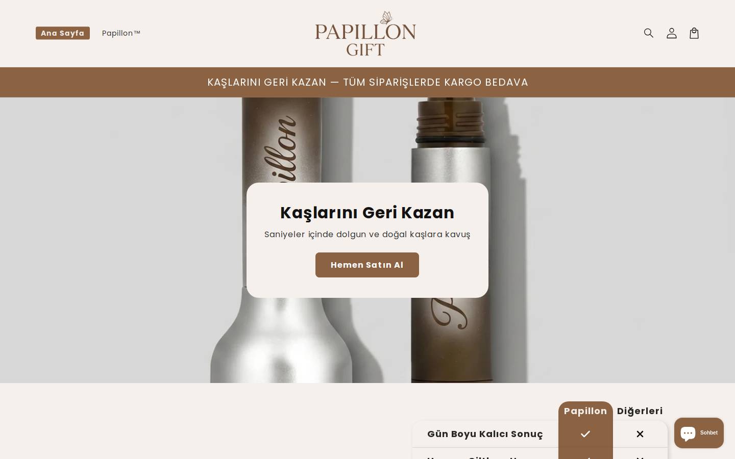 papillongift.com homepage screenshot