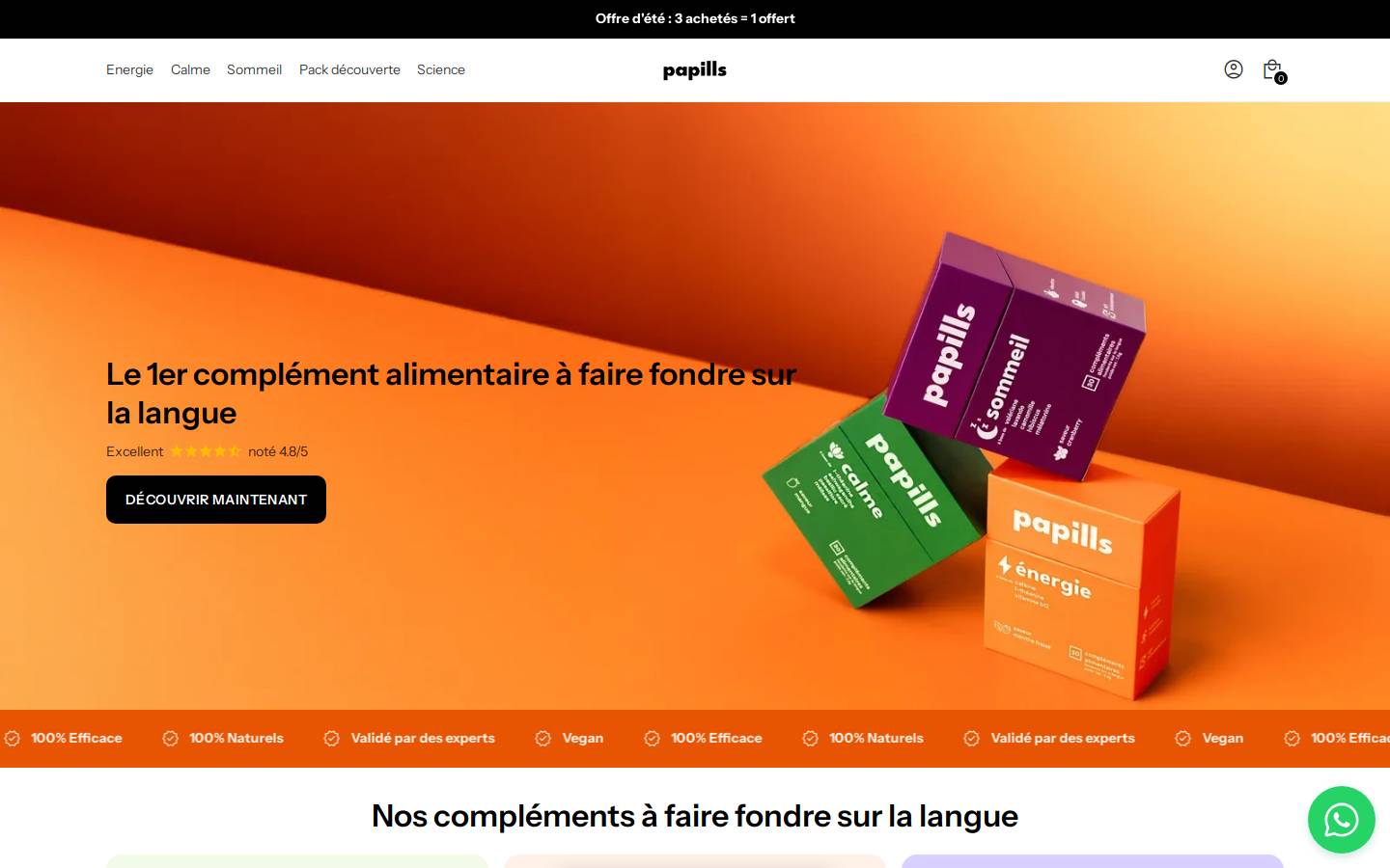 Papills homepage screenshot