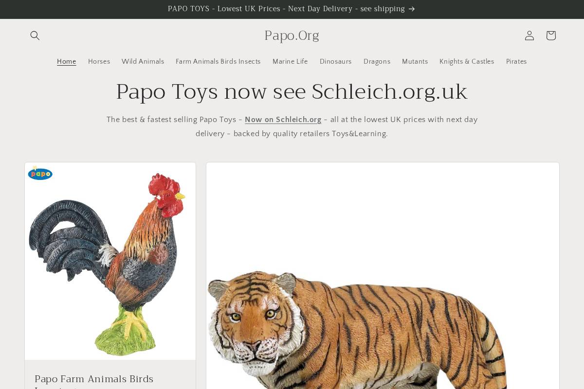 Papo homepage screenshot
