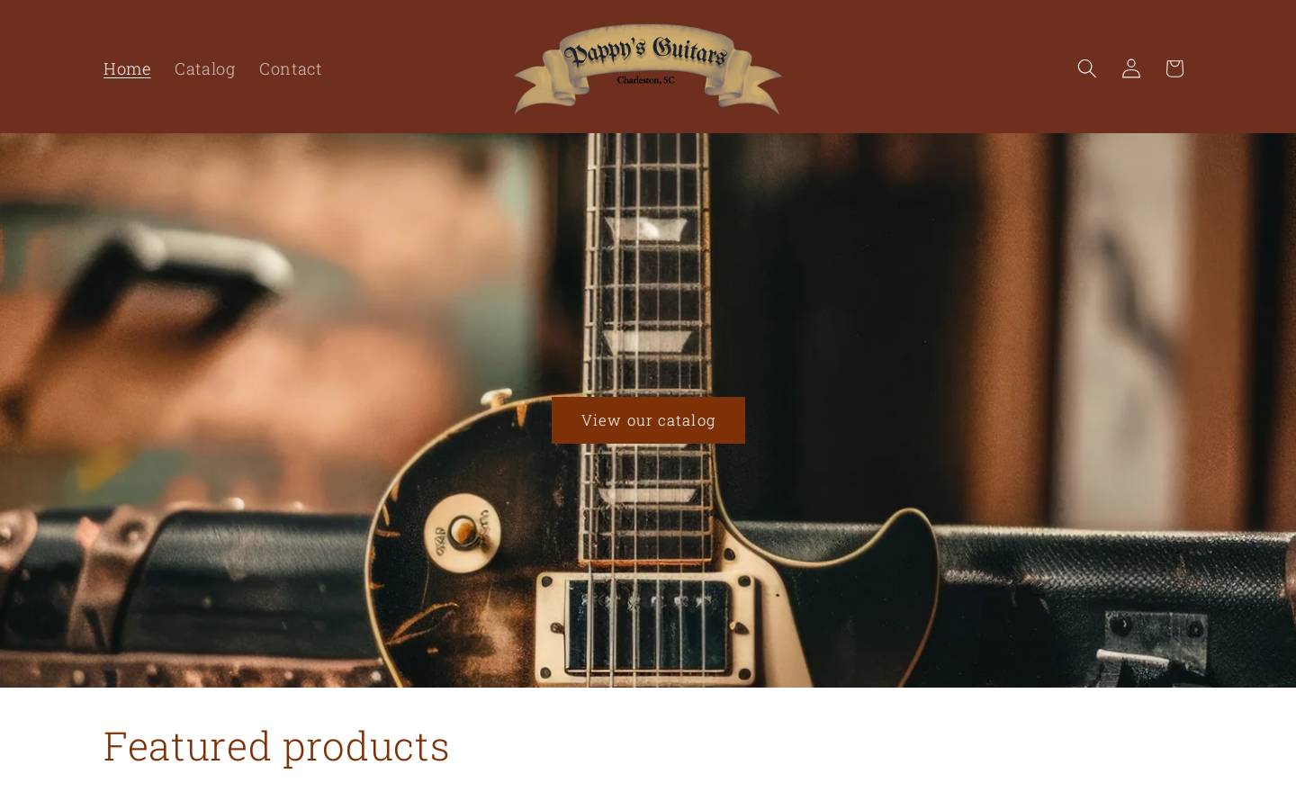 pappysguitars.com homepage screenshot