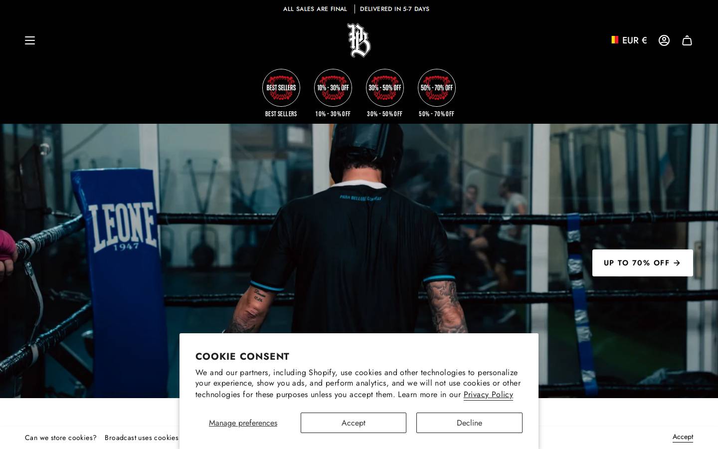 Para Bellum Combat homepage screenshot