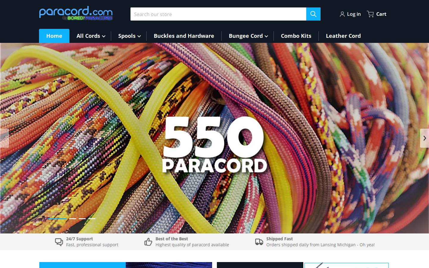 paracord.com homepage screenshot