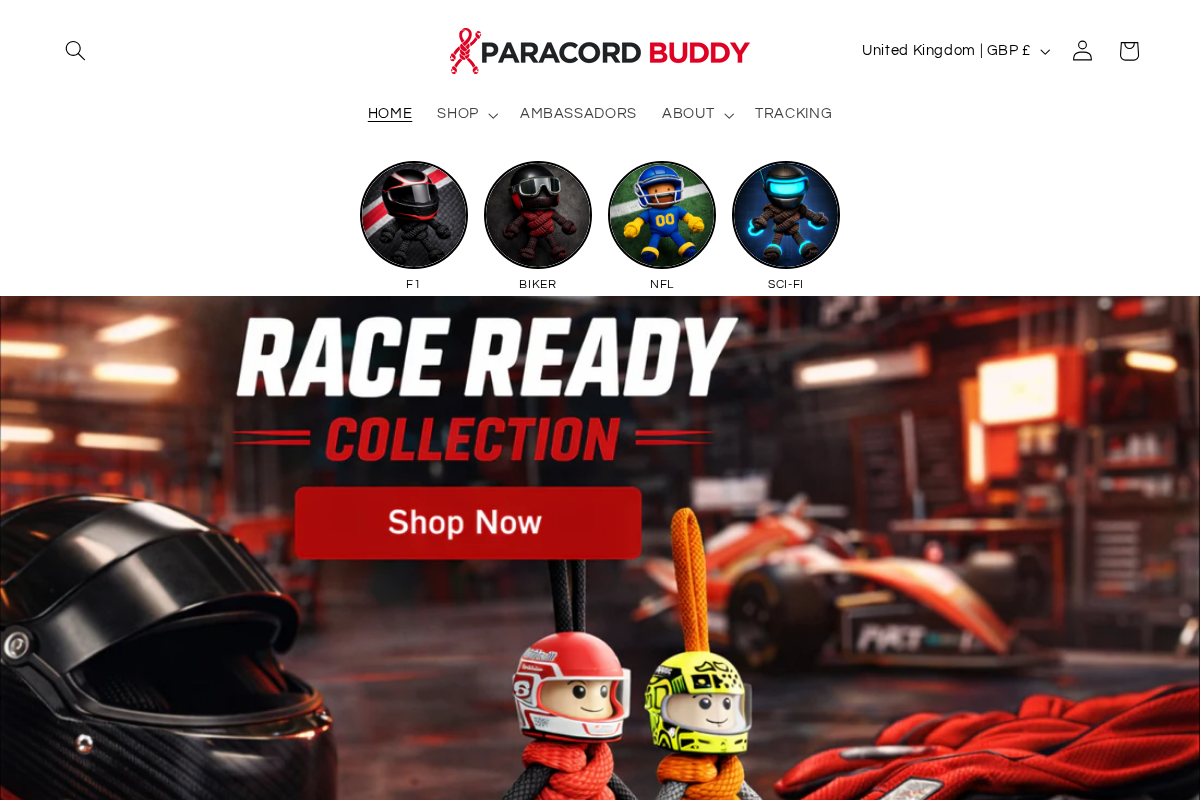 Paracordbuddy homepage screenshot