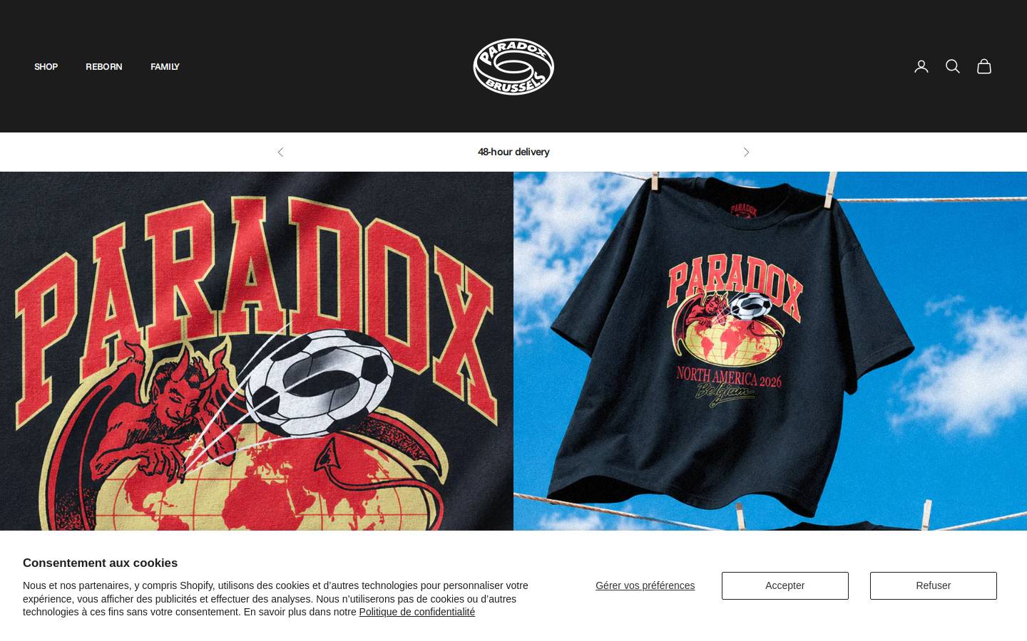 Paradoxbrussels homepage screenshot