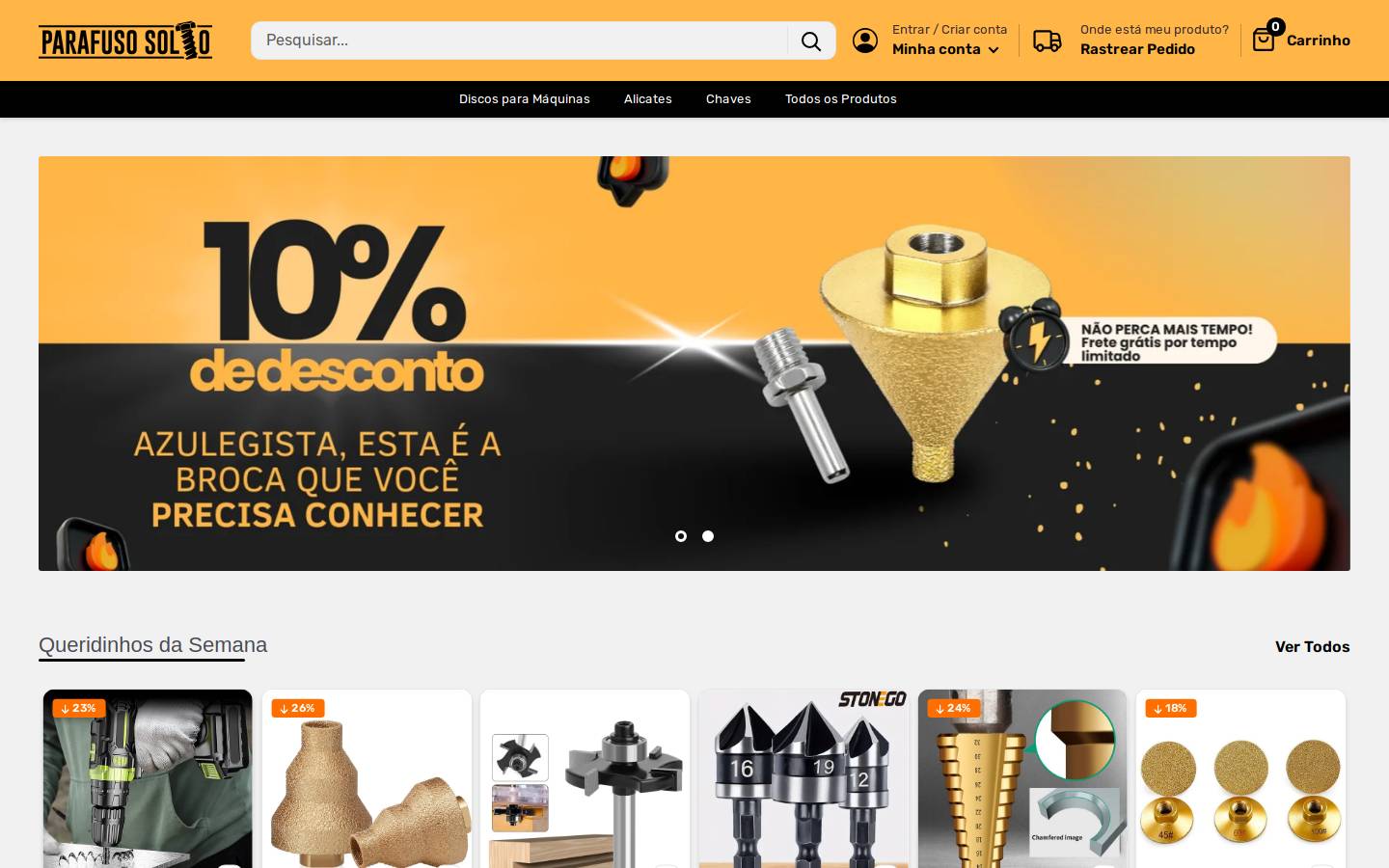 parafusosolto.com homepage screenshot