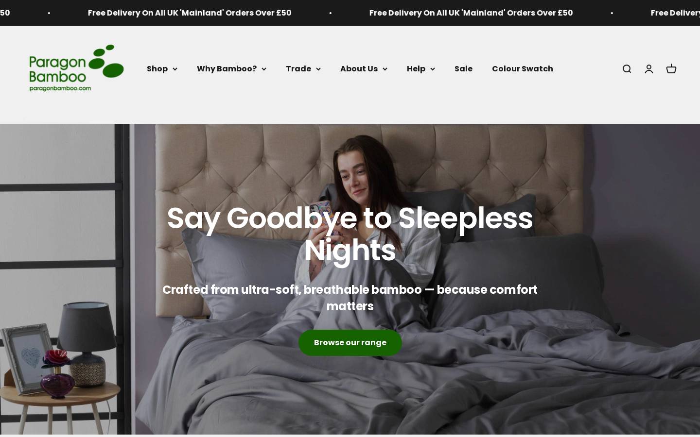 Paragon Bamboo homepage screenshot