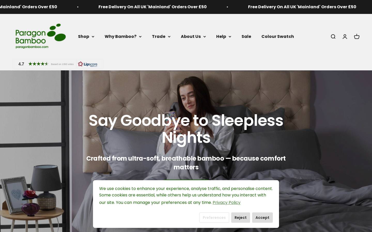 Paragon Bamboo homepage screenshot