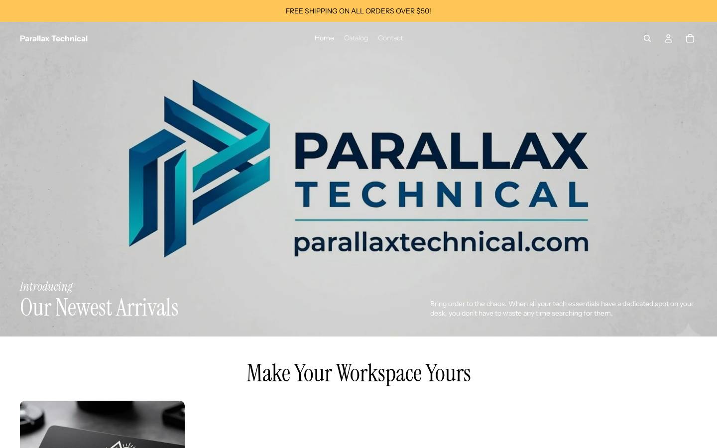 parallaxtechnical.com homepage screenshot
