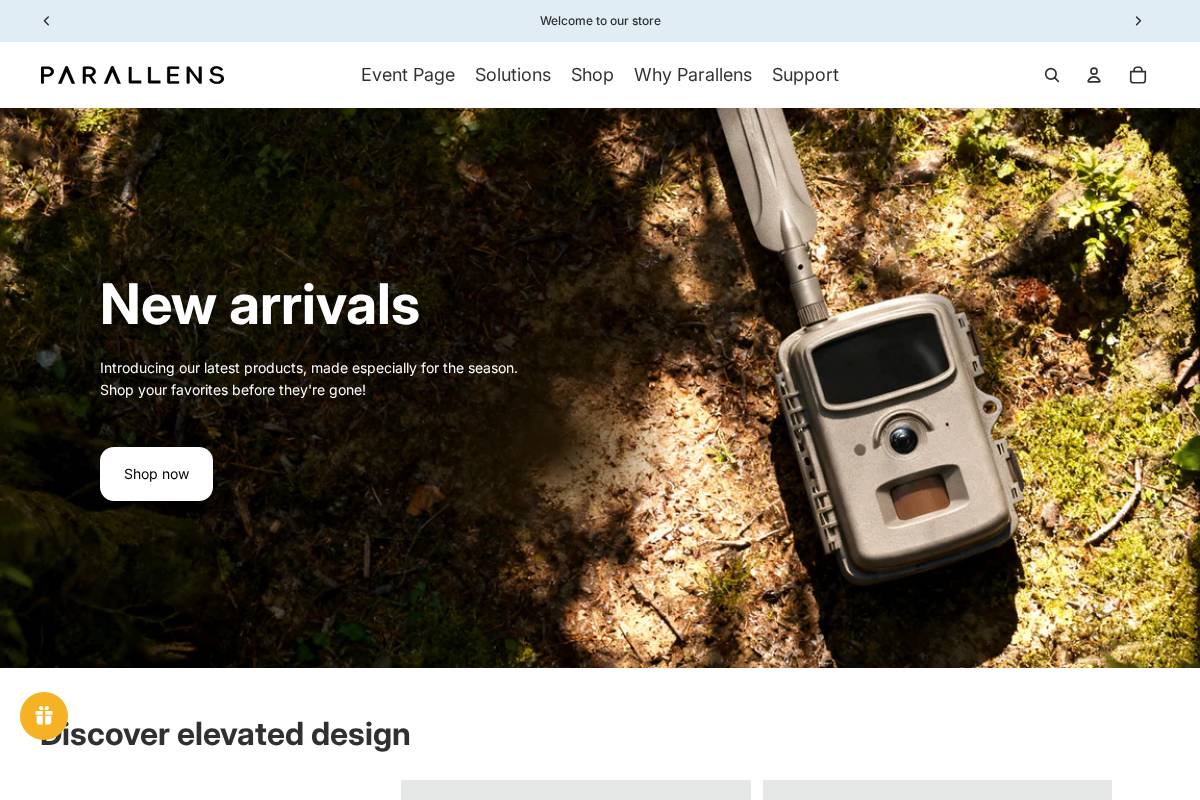parallens.com homepage screenshot