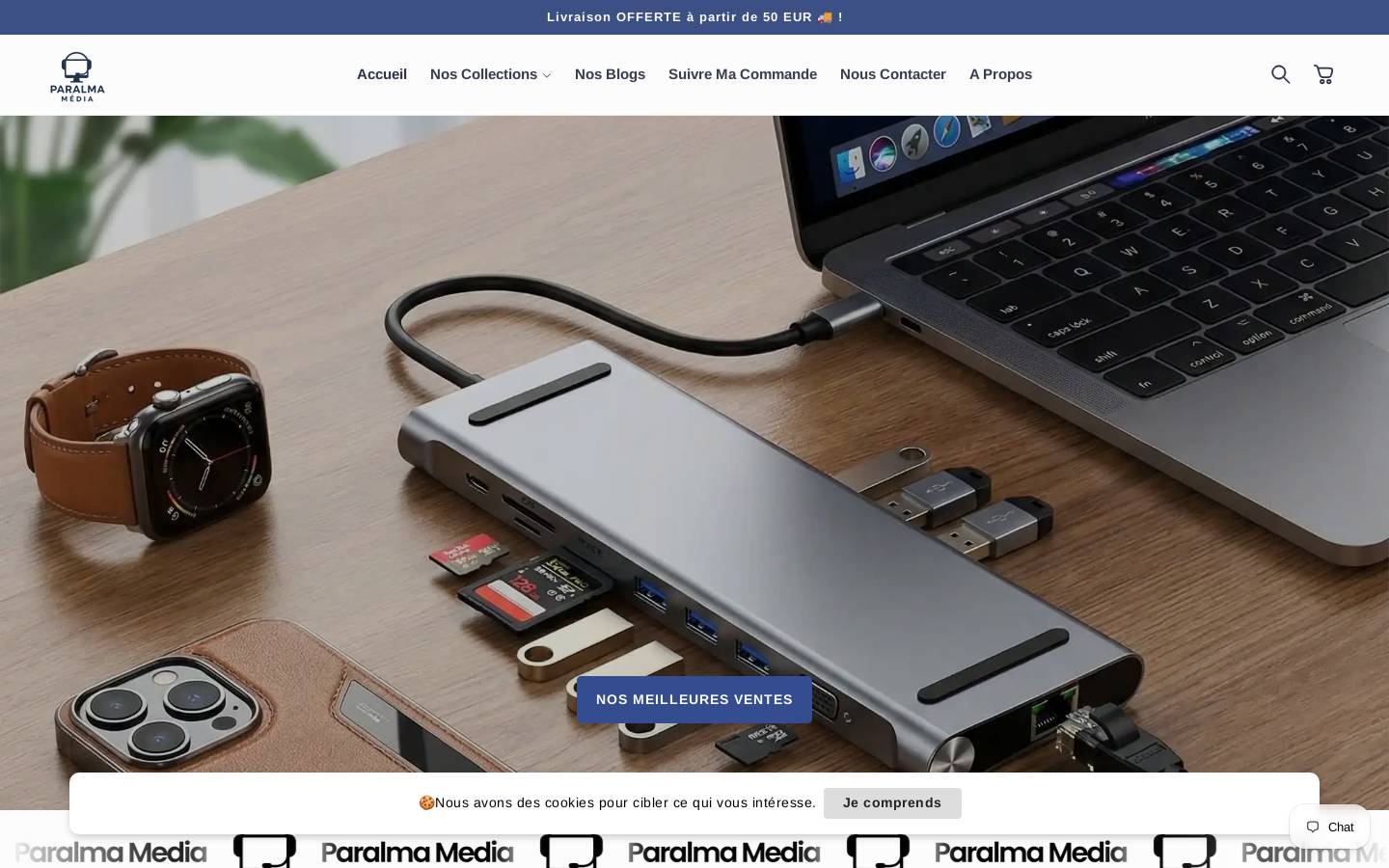 Paralmamedia homepage screenshot