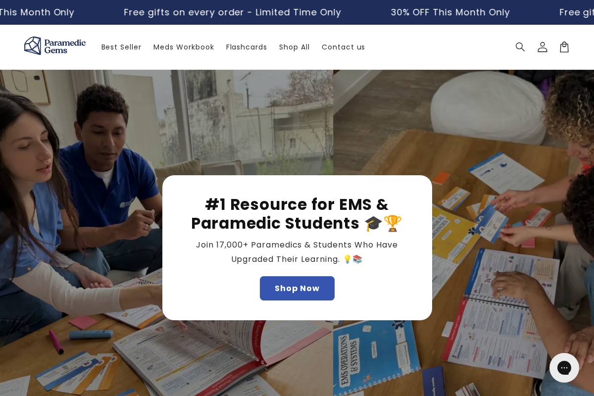paramedicgems.com homepage screenshot