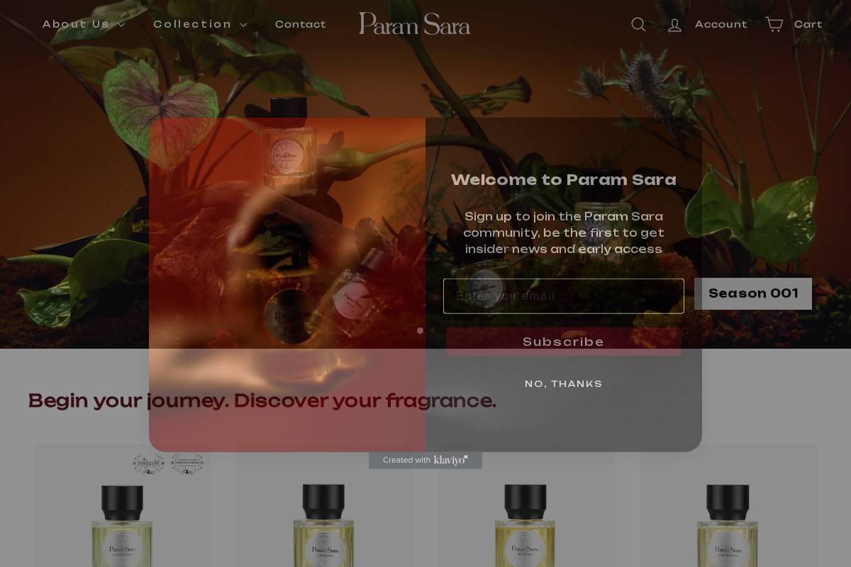 paramsara.com homepage screenshot