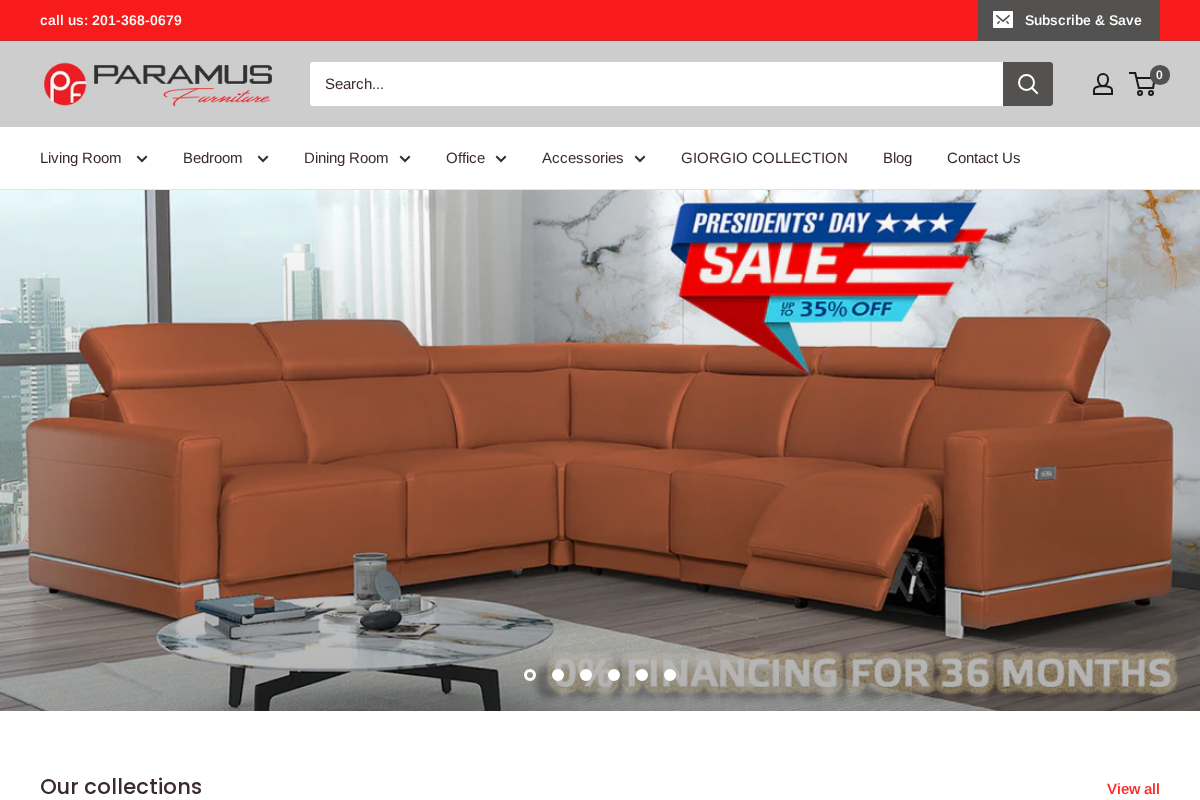 paramusmegafurniture.com homepage screenshot