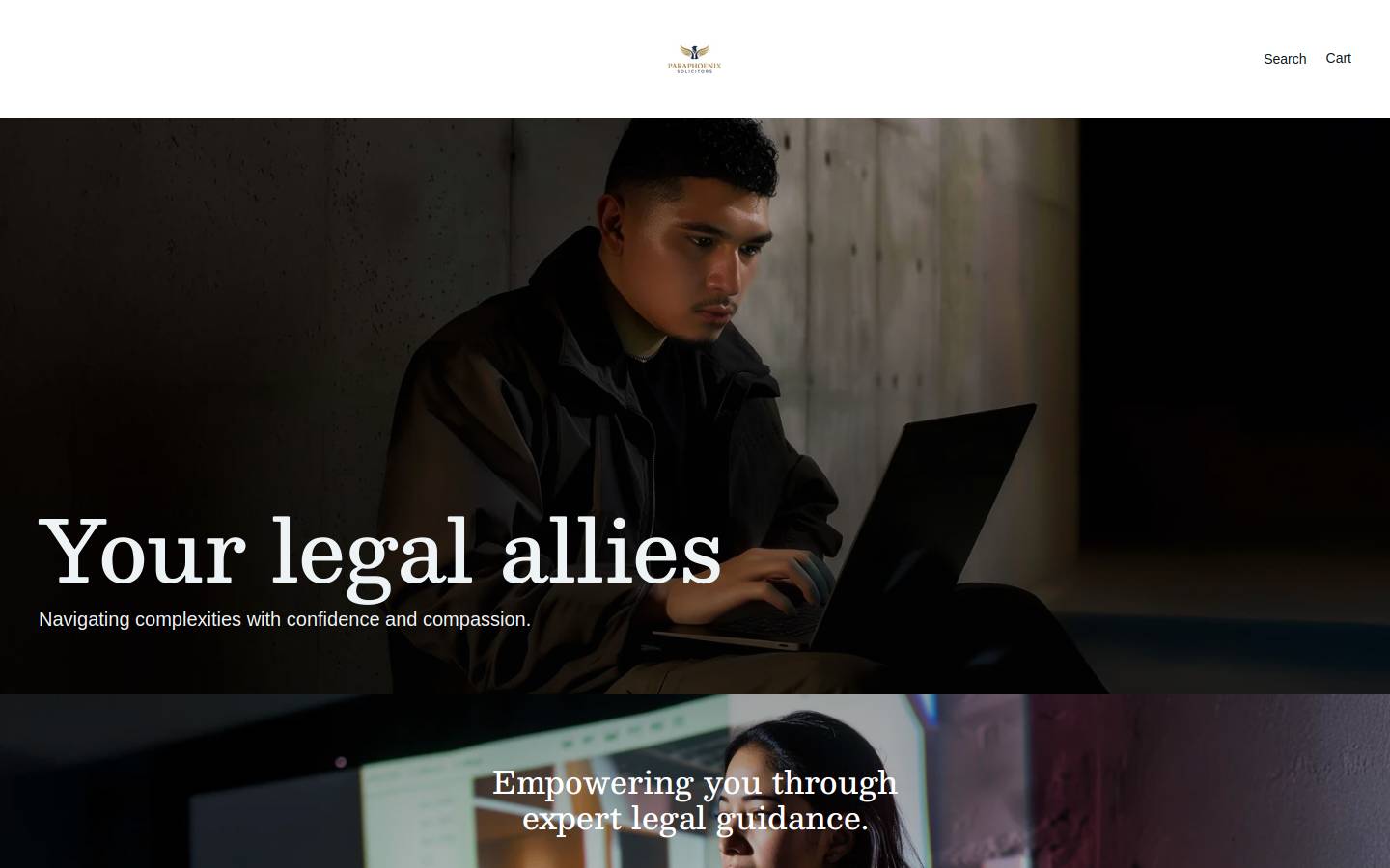paraphoenixsolicitors.com homepage screenshot