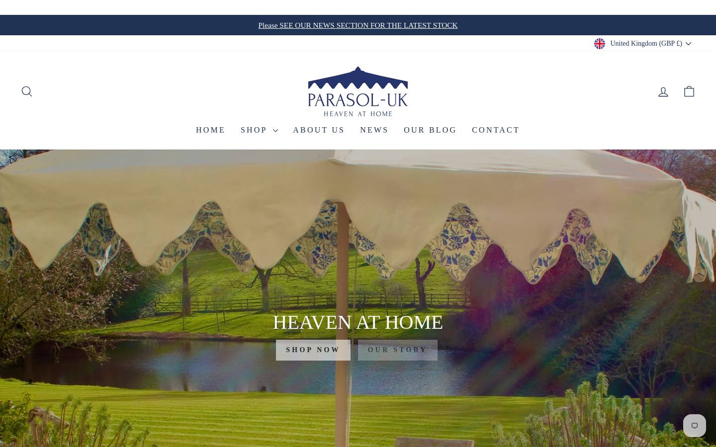 parasol-uk.com homepage screenshot