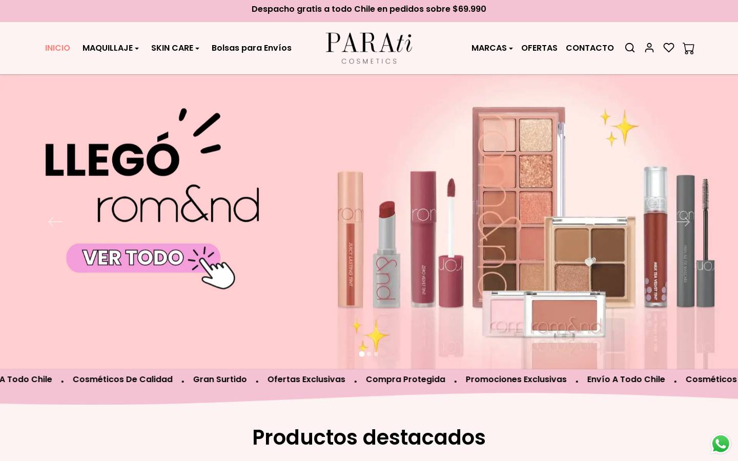 paratistore.cl homepage screenshot